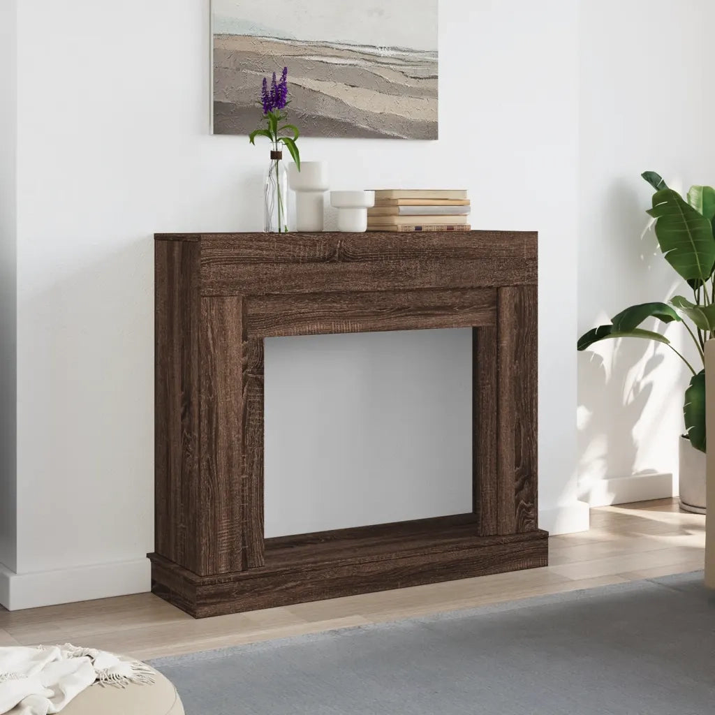 vidaXL Cornice per Camino Rovere Marrone 100x30x87,5 cm in Truciolato