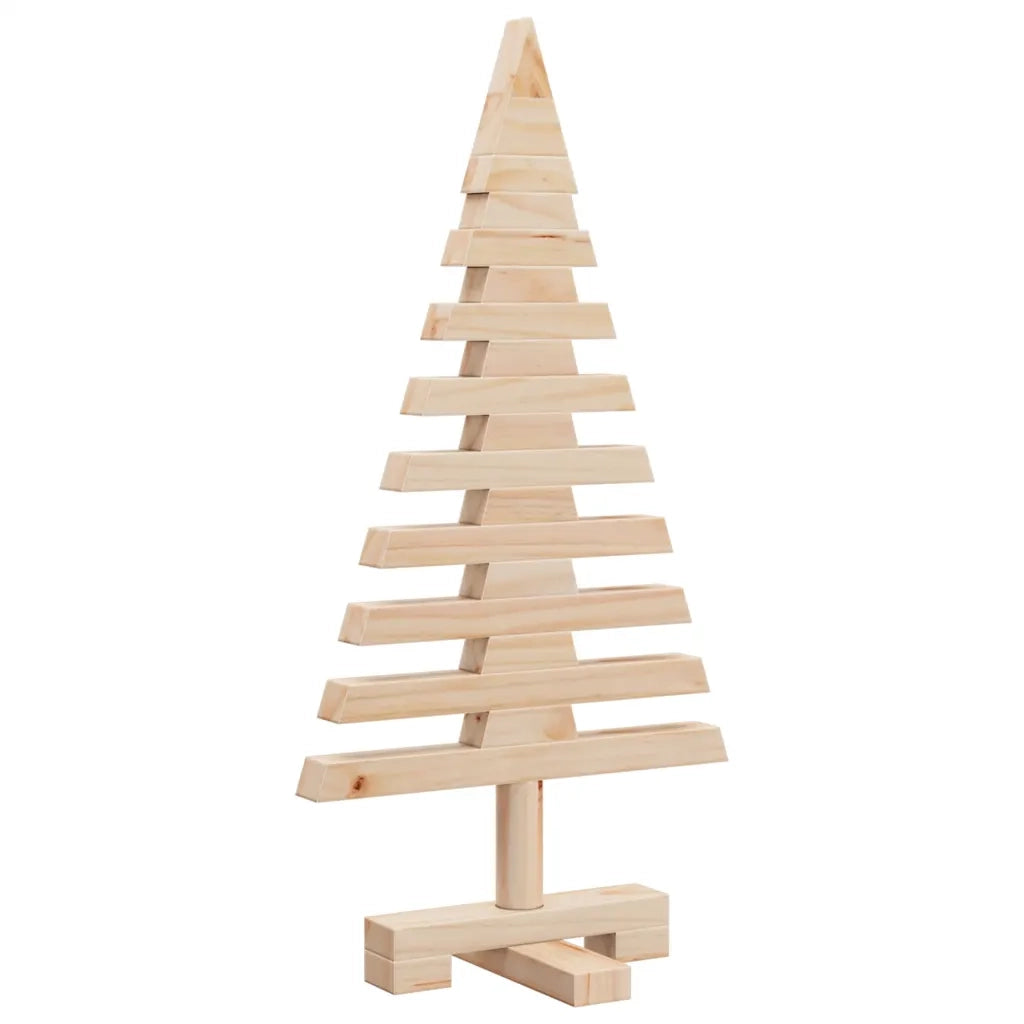 Albero di Natale Decorativo in Legno 60 cm Legno Massello Pino 357993