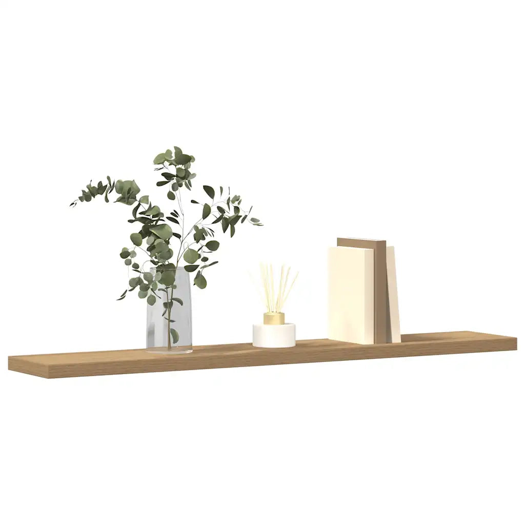 Mensole Parete 4pz Rovere Artigianale 60x20x1,5cm in Truciolato 856298