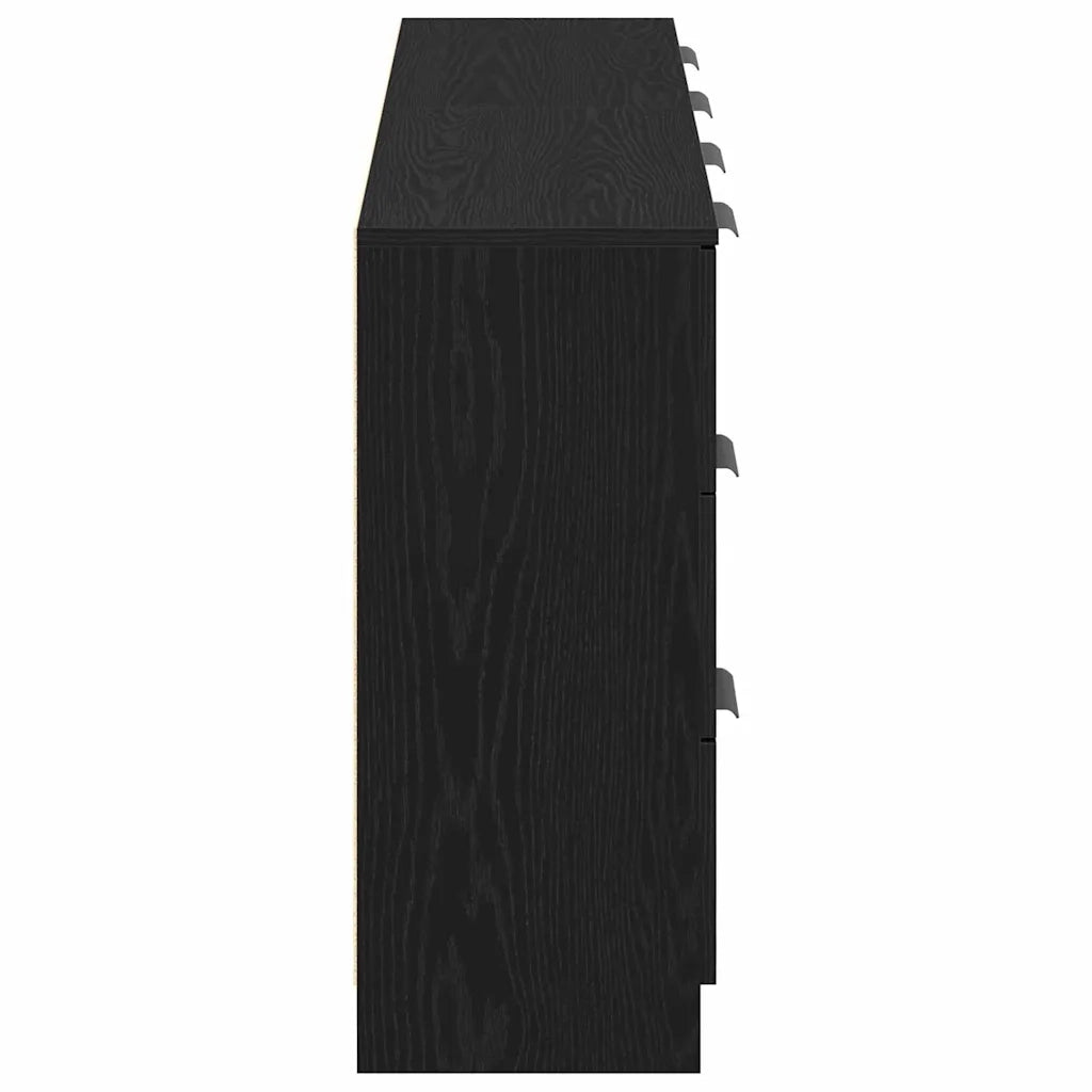 Credenza Rovere Nero 120 x 30 x 70 cm Legno multistrato 3333072