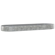 Fioriere | Cassetta per fiori | Letto Giardino Acciaio Zincato 450x140x36 cm Argento