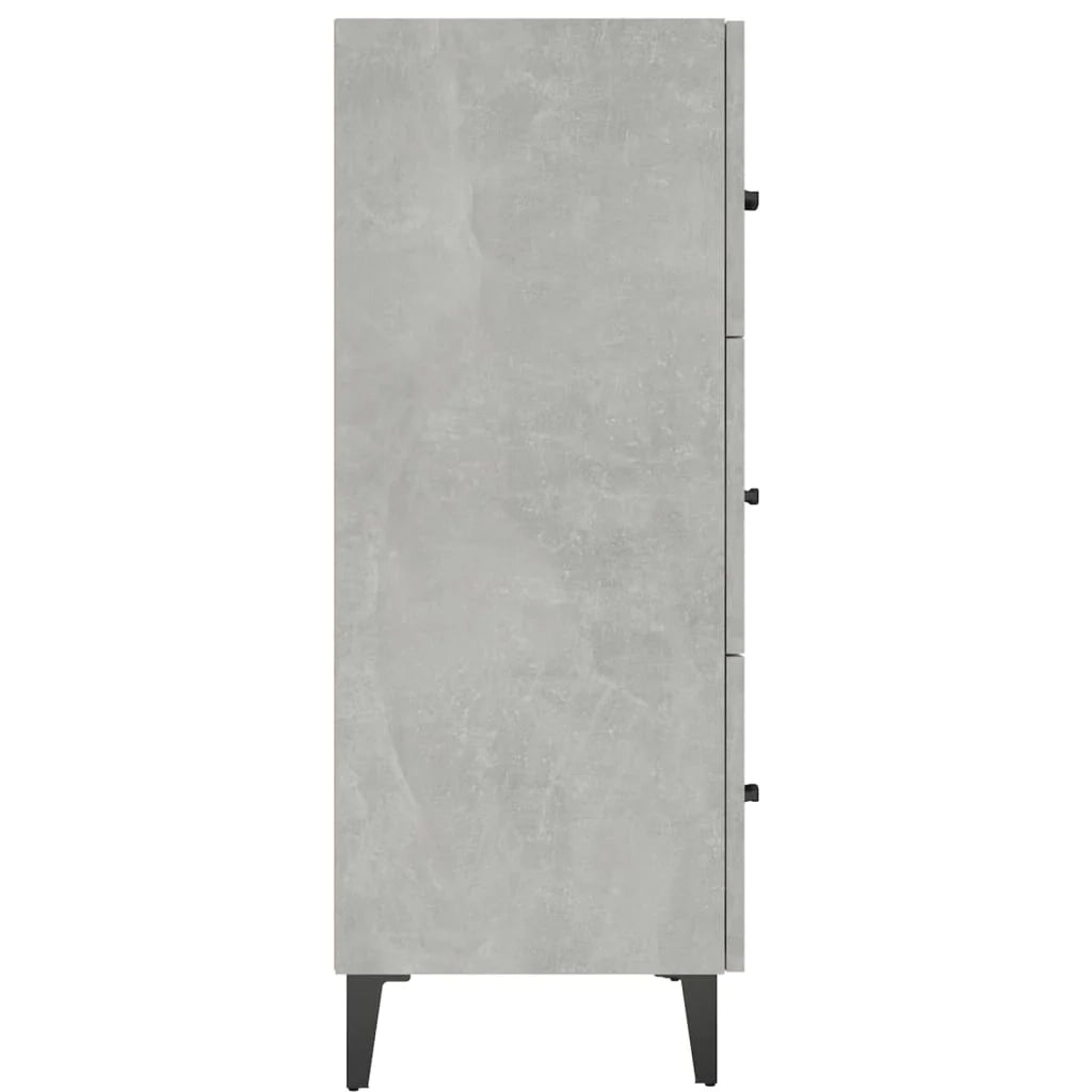 Buffet credenza cassettiera armadio mobile contenitore organizer per cucina soggiorno salotto 69,5 x 34 x 90 cm legno ingegnerizzato grigio 02_0032024