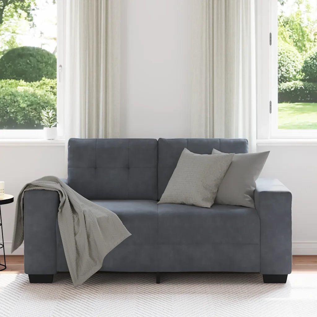 Divano Divanetto Grigio Scuro 160x77x82 cm in Velluto 4105111