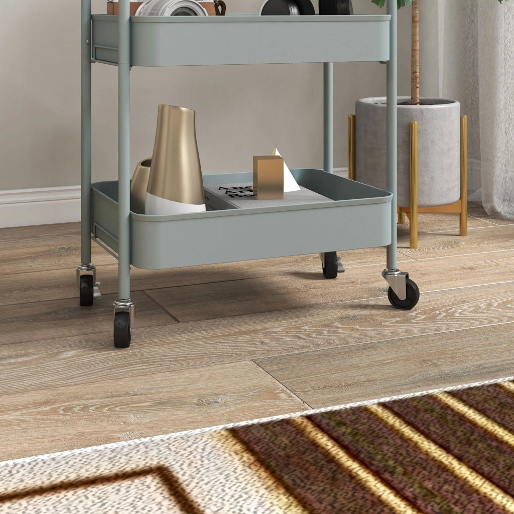 Carrello da Cucina a 3 Livelli 45x30,6x79 cm in Acciaio Azzurro
