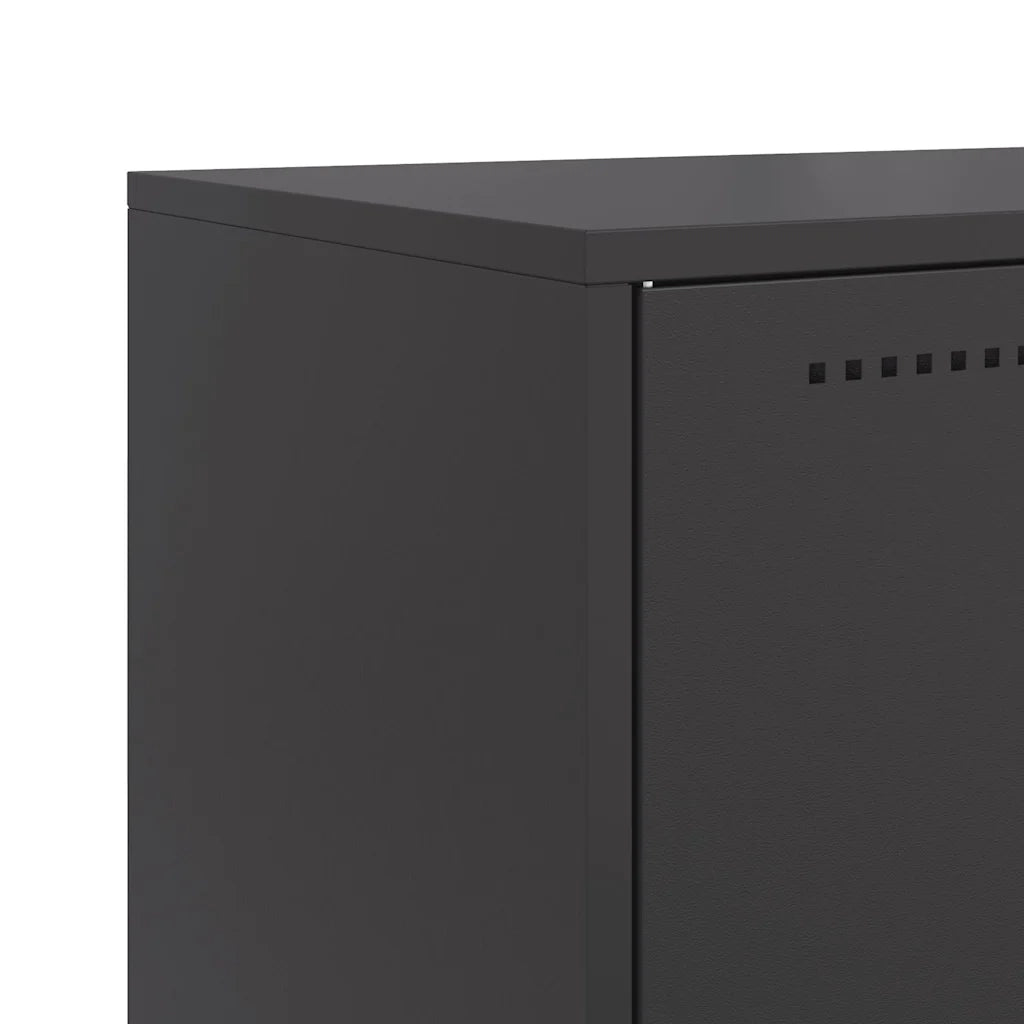 Credenza | Madia | Buffet da pranzo | Armadio da pranzo Nera 68,5x38,5x107 cm in Acciaio