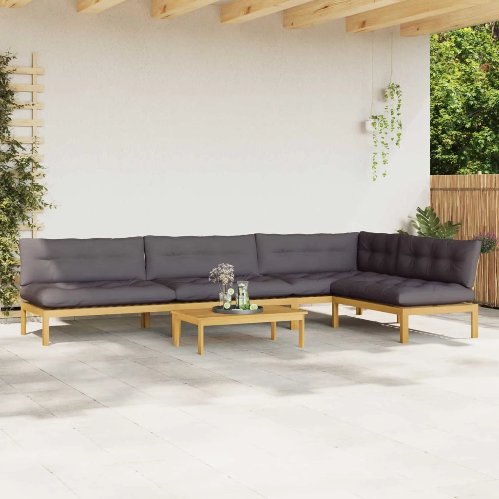 5 Pezzo Unità di divano pallet da giardino