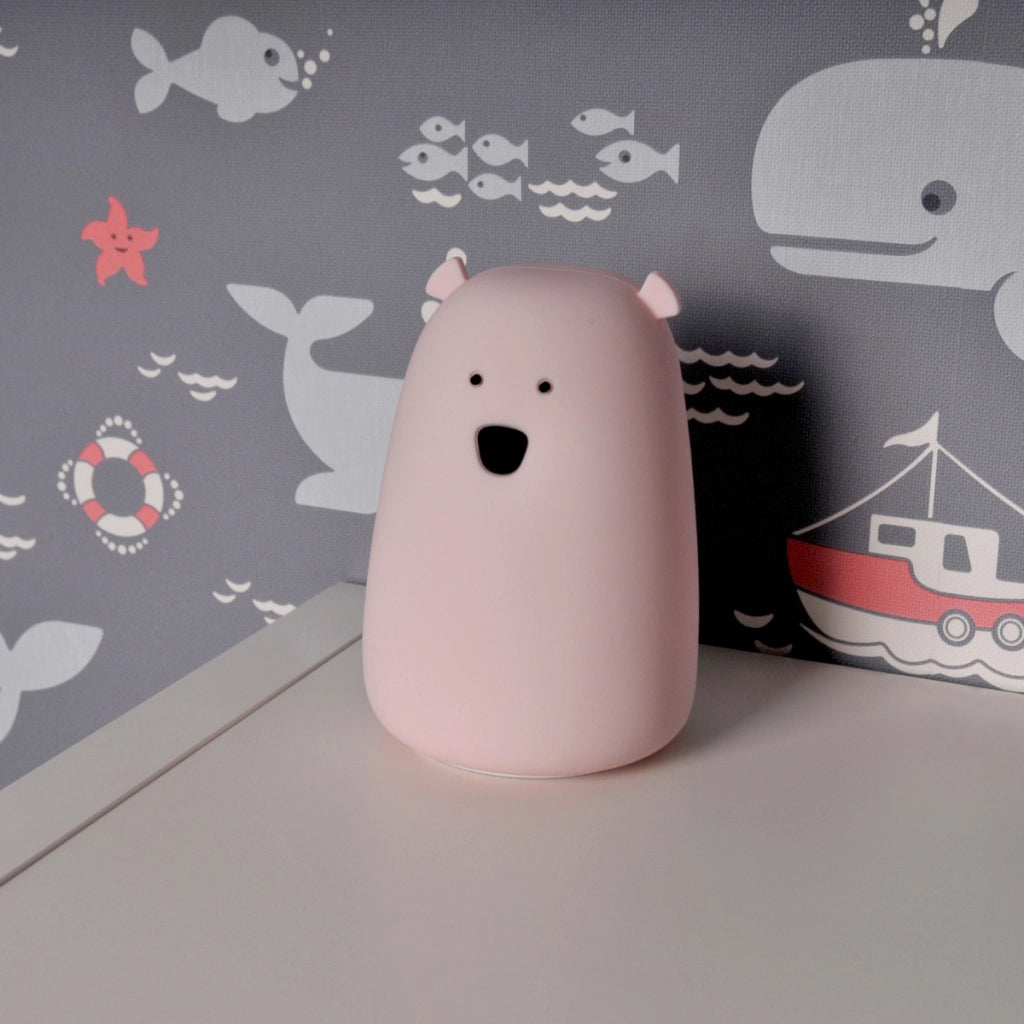 Lampada LED silicone Orso rosa TAP TAP USB Polux RGBW