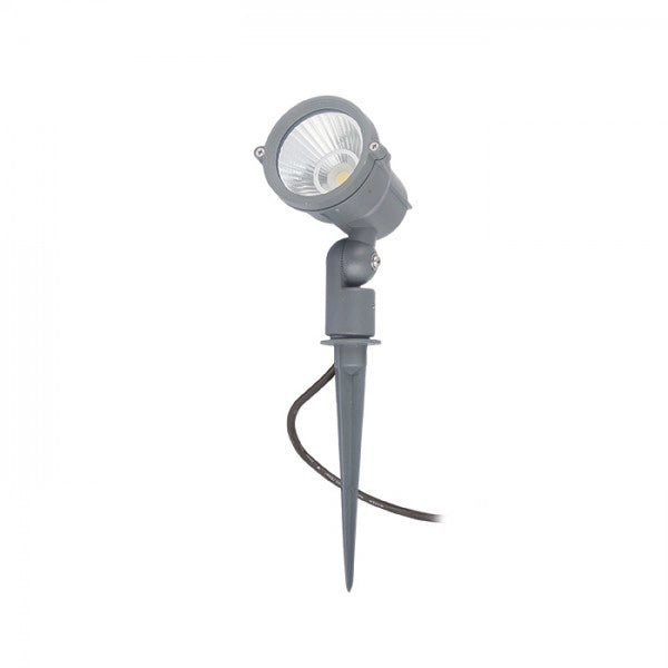 Lampada proiettore GARY LED con picchetto grigio  230V LED 10W 45Â° IP65  3000K