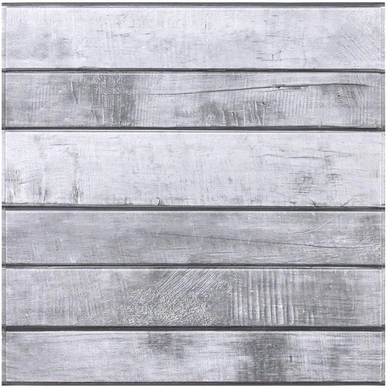 Pannelli da Parete 3D in Stile Legno Autoadesivi, 10 pezzi 30 x 30 cm, Pannelli da Parete 3D in Stile Legno Autoadesivi per Decorazione di Pareti Interne, Retro Grigio Luce