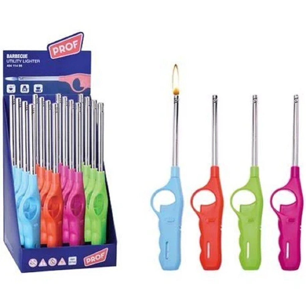 Trade Shop - Set 16 Pz Accendino Accendigas Ricaricabile Barbecue Utility Lighters 40411498 -