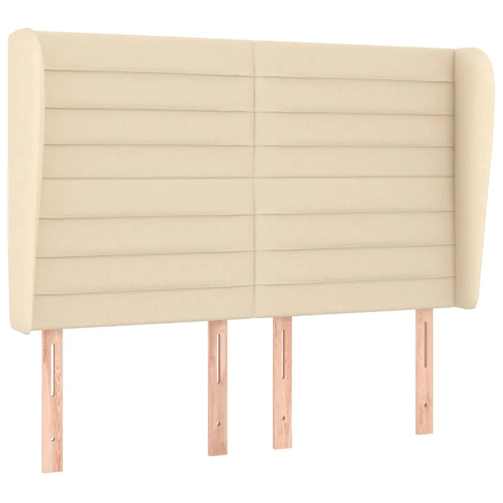 Testiera ad Orecchio Crema 147 x 23 x 118/128 cm in Tessuto 3118099