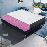 Materasso 120x190 cm in Memory Foam, Doppio Comfort H2/H3, H16 cm Rivestimento Sfoderabile, 7 Zone, 100% Made in Italy