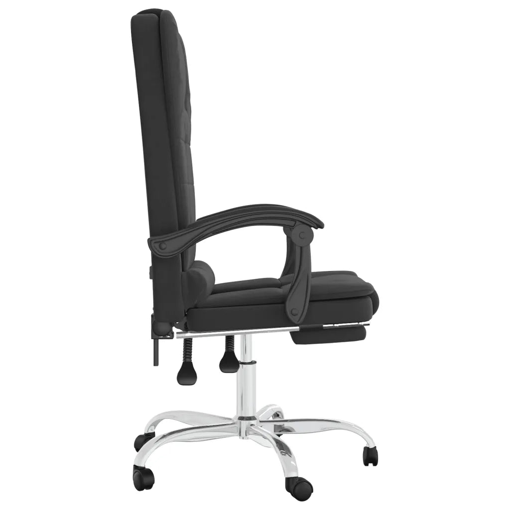 Poltrona da Ufficio Massaggiante Reclinabile Nera in Similpelle cod mxl 5815