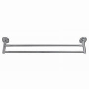 Trade Shop - Portasciugamani Porta Asciugamano Doppio Cromato 60cm Accessori Bagno Oval 52001 -