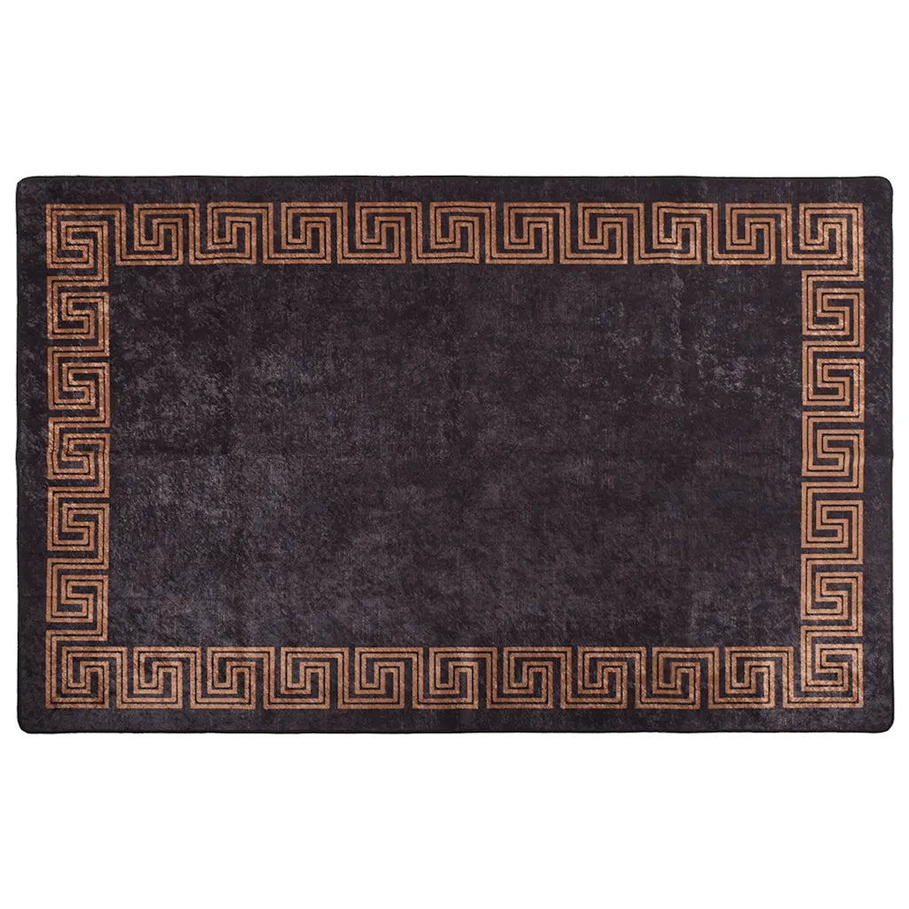 Tappeto Lavabile 160x230 cm Nero e Oro 337931