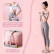 Cintura di resistenza per pedali, 6-fili cintura di resistenza per pedali elastica, cintura di resistenza per yoga e fitness, adatta per allenamento di fitness femminile, stretching per addominali, braccia, vita, gambe e training di forma