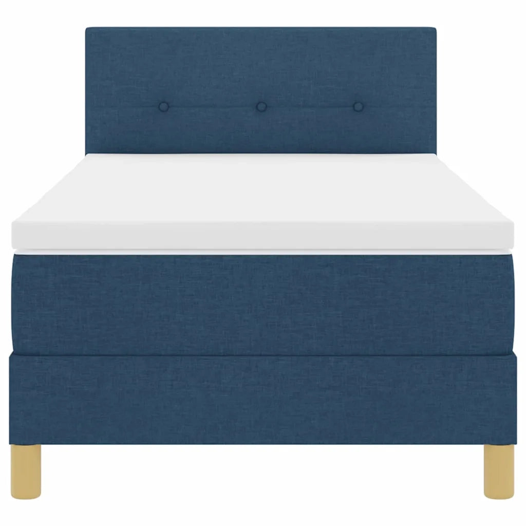 Letto a Sorgente LED con cuscino Blu 80 x 200 cm Tessuto 3342400