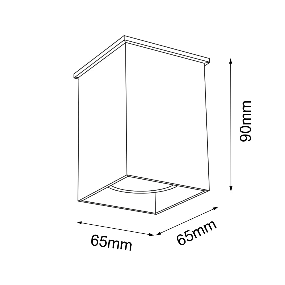 Spot soffitto quadrato nero 1xGU10 10W Shilo TODA 1101