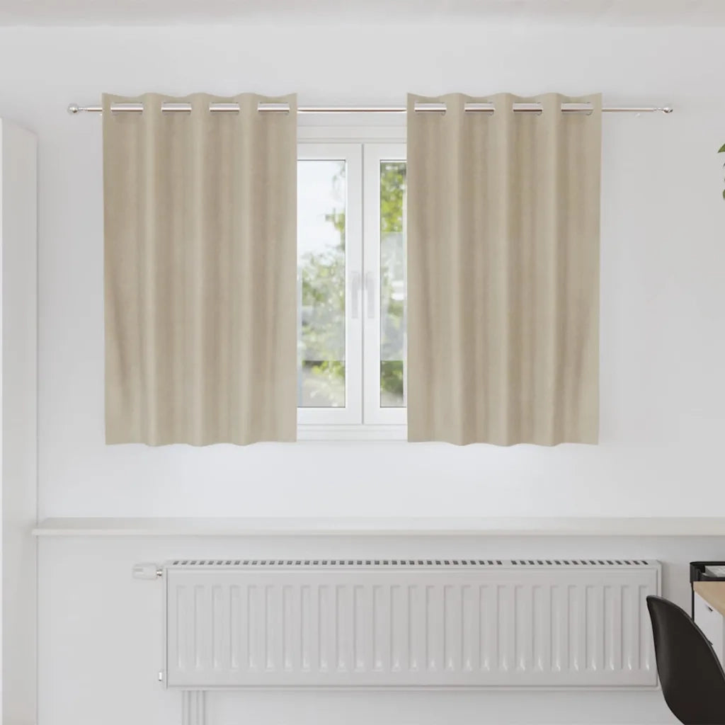 Tende oscuranti 2 pcs Crema 140 x 140 cm Velluto 4107178
