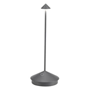 Lampada a led da tavolo Pina Pro Grigio Scuro ricaricabile e dimmerabile senza fili Zafferano