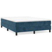 Letto matrimoniale | Letto per adulti | Struttura Letto a Rete a Molle Blu Scuro 140x190 cm in Velluto