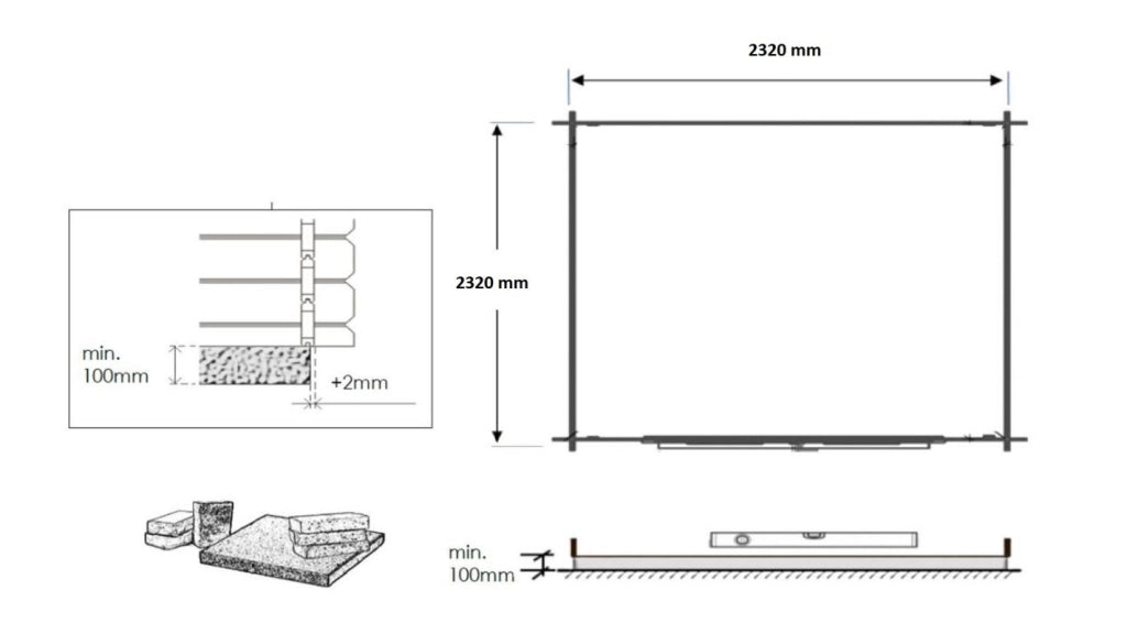 Casetta da giardino in legno - 6.25m2 - 2.5x2.5m - impregnata - 28mm - colore: verde - DOM724 - ALTANKA
