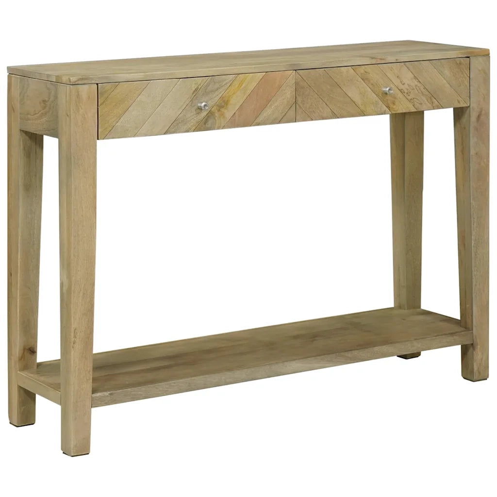 Tavolo consolle con cassetto Grigio naturale 110 x 30 x 80 cm
