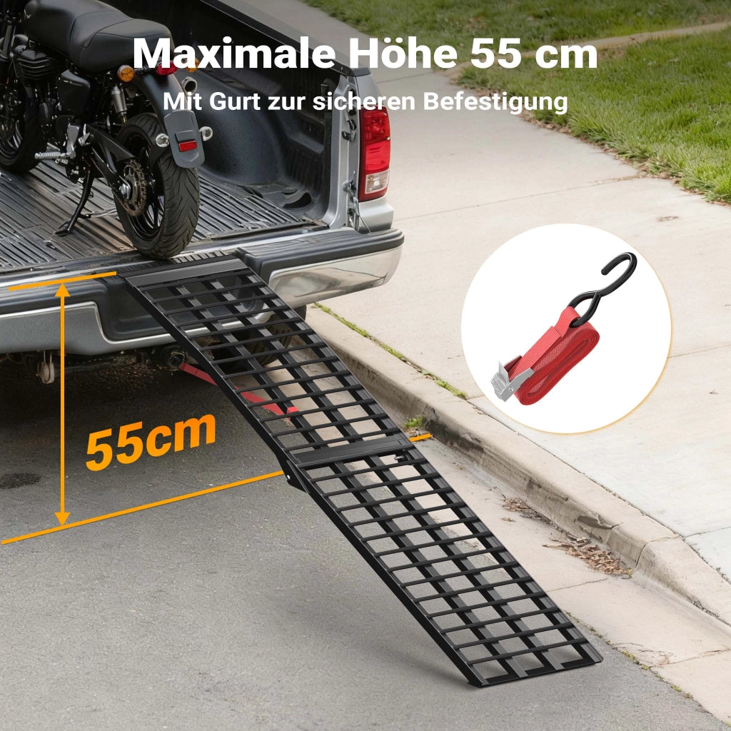 Rampa di carico 274cm 680kg ripiegabile in alluminio per moto e quad Rampa carico moto