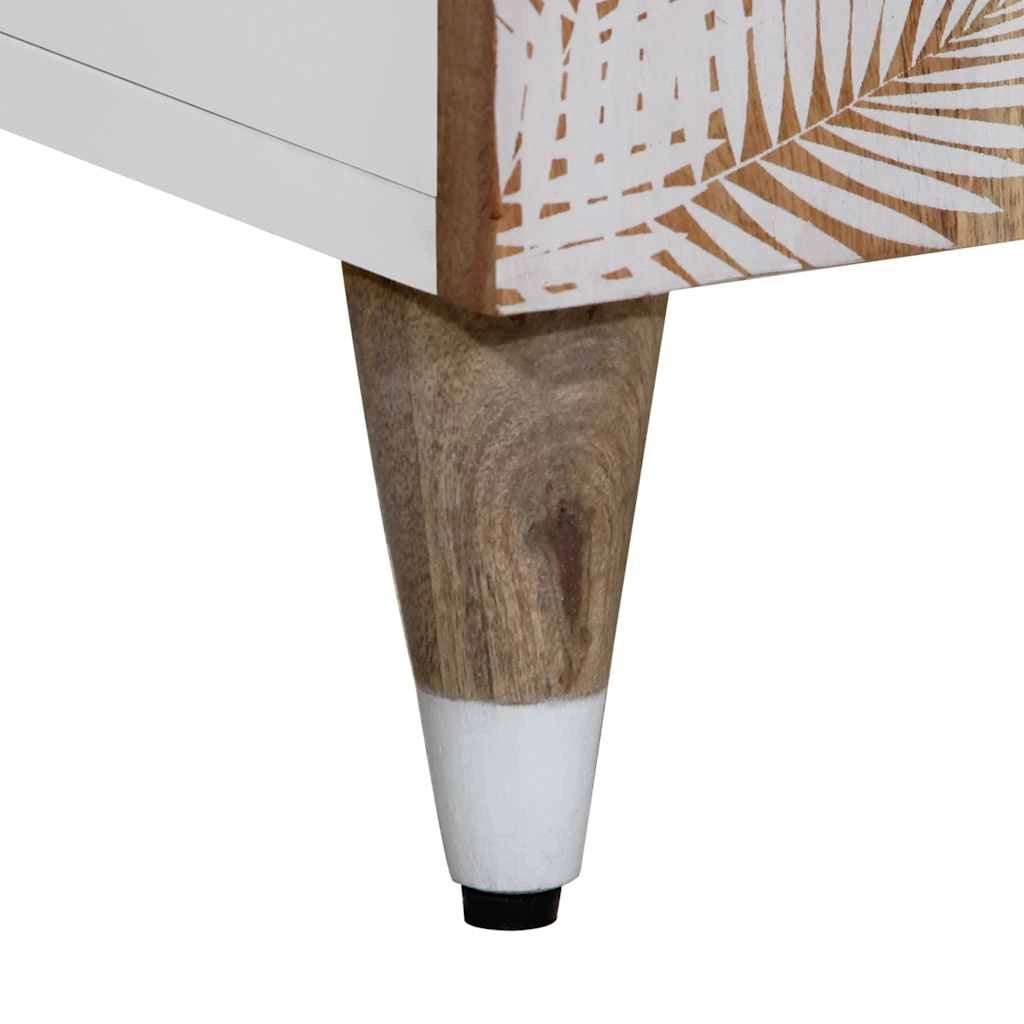 Mobiletto da bagno moderno con spazio di archiviazione 38 x 33,5 x 160 cm in legno massello di mango 02_0057851