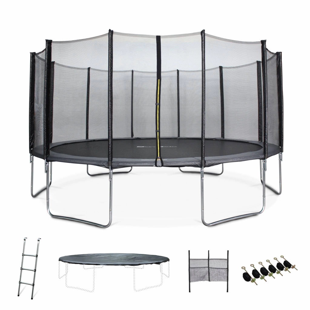 Trampolino 490cm con confezione di accessori, grigio