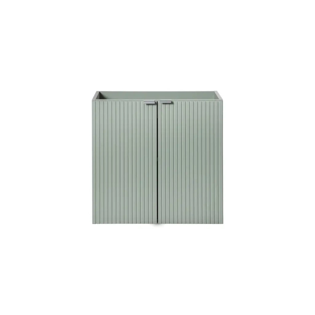 Mobile sottolavabo ELVINA – 60 cm – 2 cassetti – Colore verde salvia pastello – Mobile sospeso