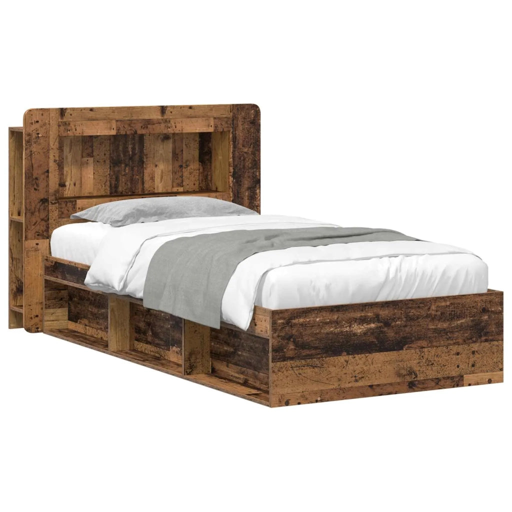 Telaio del letto con storage Legno antico 90 x 190 cm 3433442