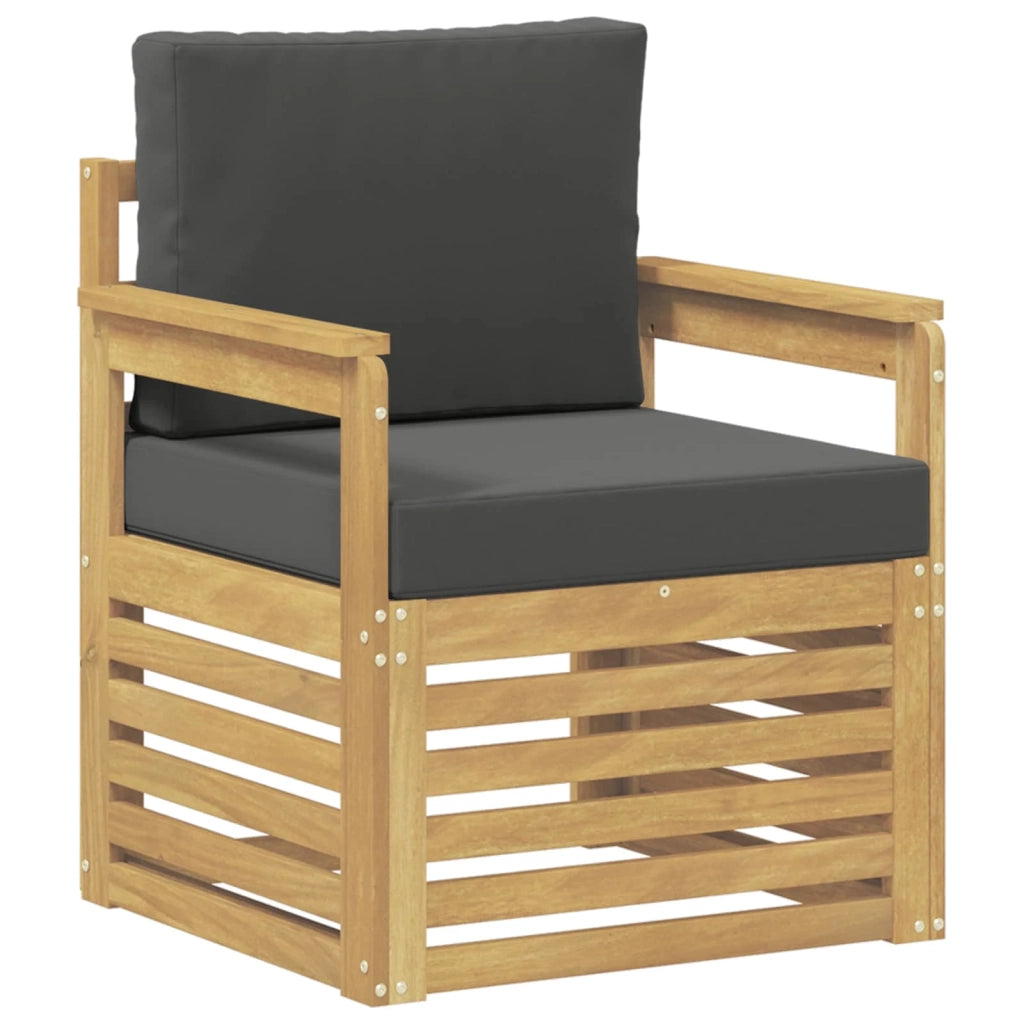 2 Pezzo Set di divani da esterno-Sofa da giardino Poliestere Bianco e Antracite 507924