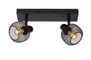 Plafoniera doppia MAREN nera in metallo 2xE14 40W Lucide