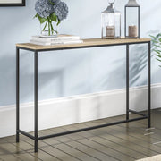 Tavolo a Consolle Kronoby da Ingresso 100 x 30 x 80 cm - Nero / Effetto Rovere [en.casa]