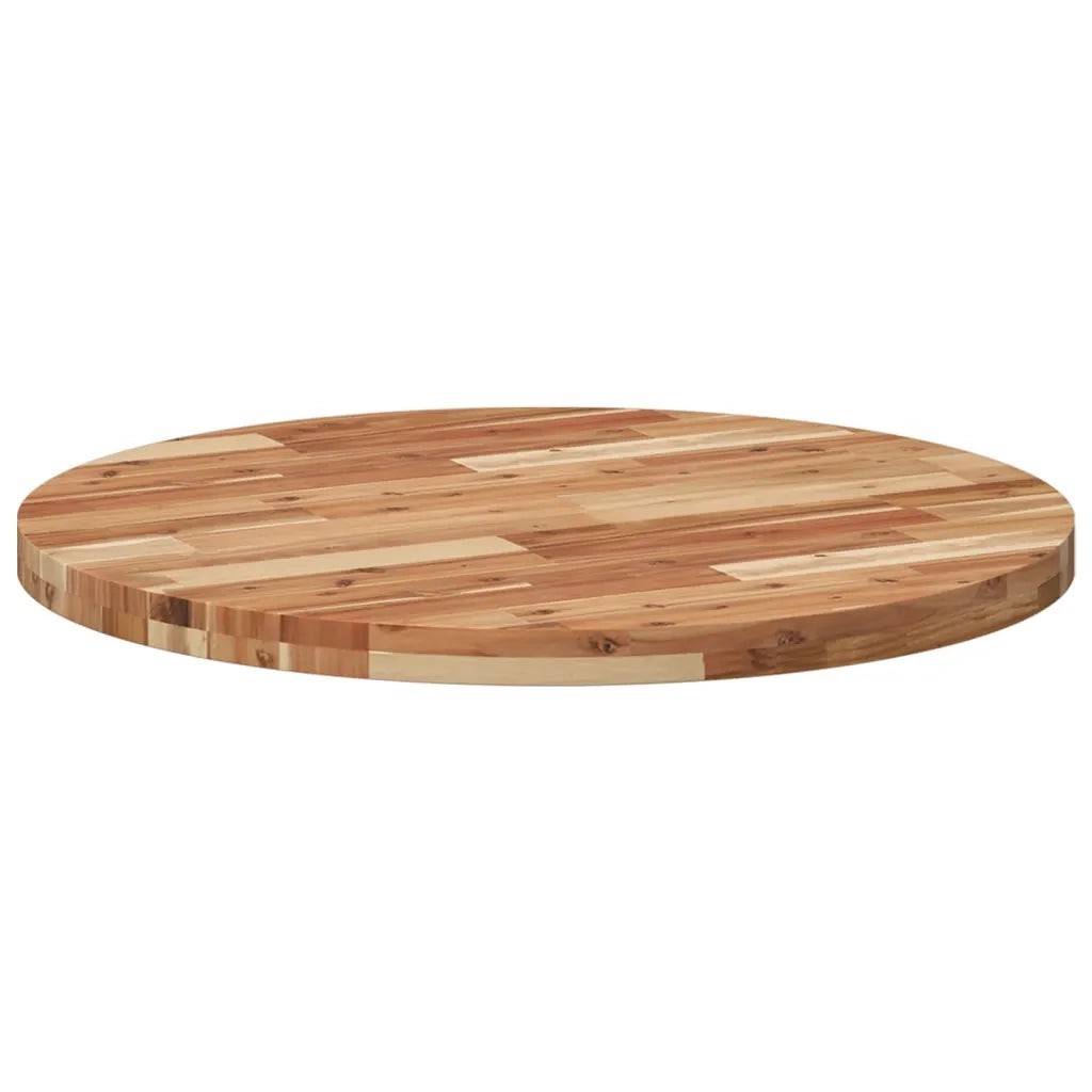 vidaXL Piano Tavolo Rotondo Ø80x4 cm in Legno Massello di Acacia