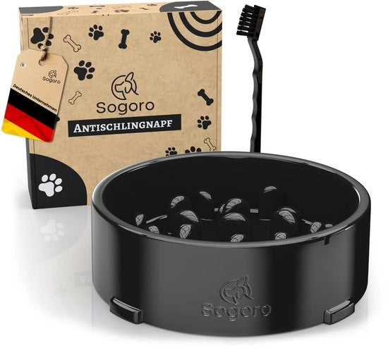 Ciotola per Cani con Spazzola per Pulizia Facile e Capacità fino a 700ml, con Effetto Anti-Slittamento e Ideale per Cani di Taglia Media e Grande.