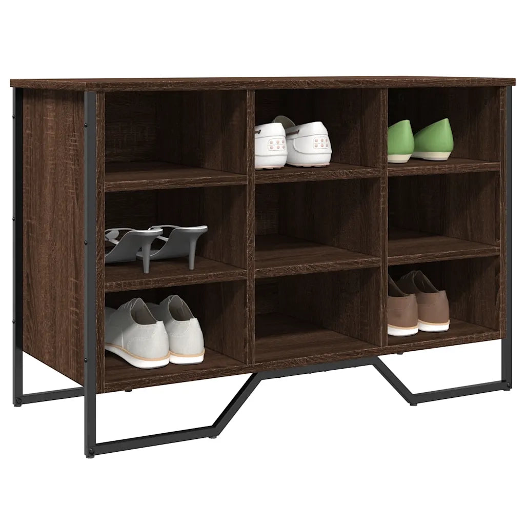 Scarpiera-Scaffale per scarpe Rovere Marrone 90x38x61,5 cm in Truciolato