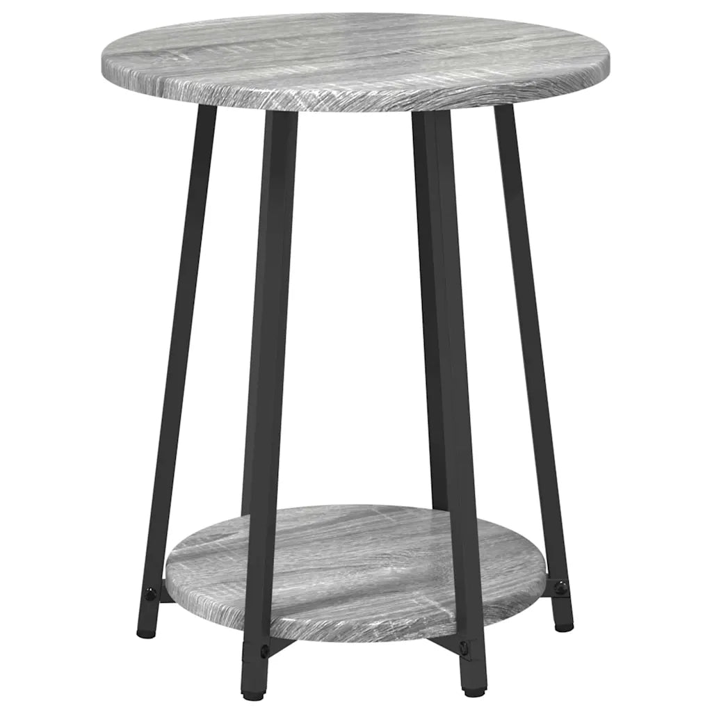 Set tavolini con lo scaffale 2 pcs Grigio Sonoma e Nero 869705