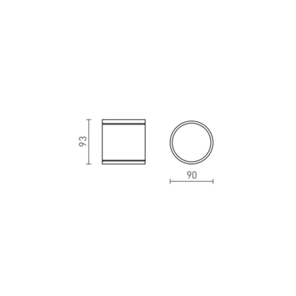 Faretto cilindrico LIZZI da soffitto grigio antracite  230V GU10 35W IP54