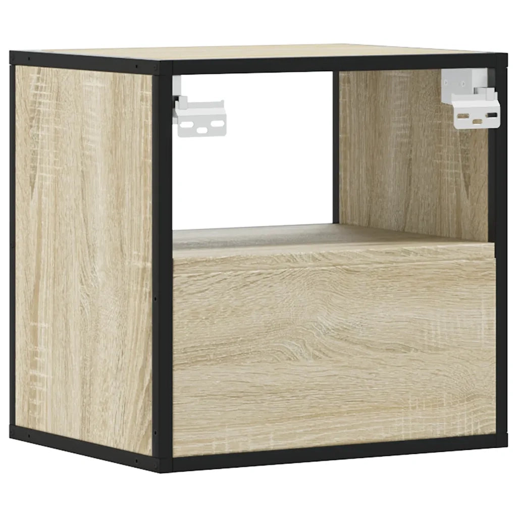 Comodino a Muro Rovere Sonoma 40x31x39,5 cm 848736
