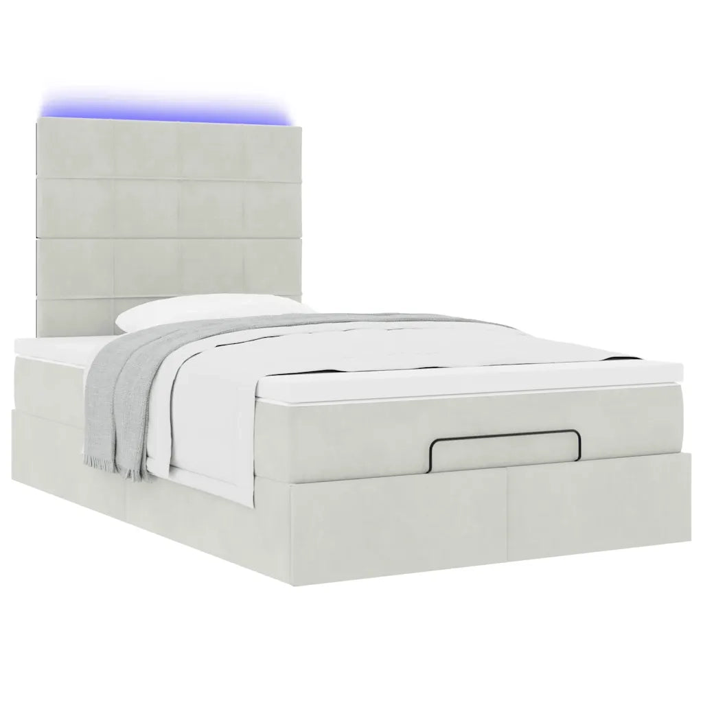 Struttura Letto Pouf con Materassi 120x190 cm Velluto 3314306