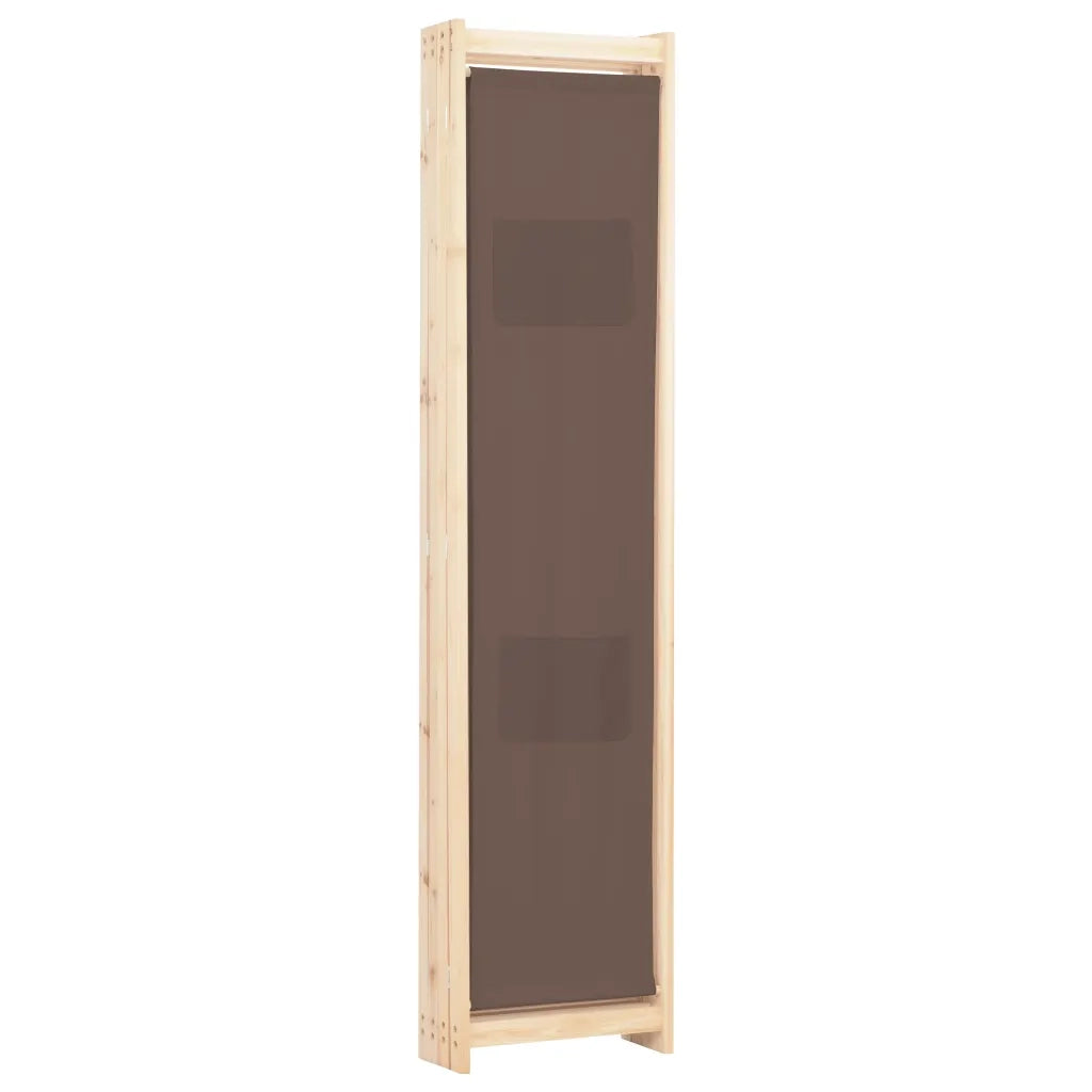 Divisorio a 4 Pannelli Marrone 160x170x4 cm in Tessuto  cod mxl 66259