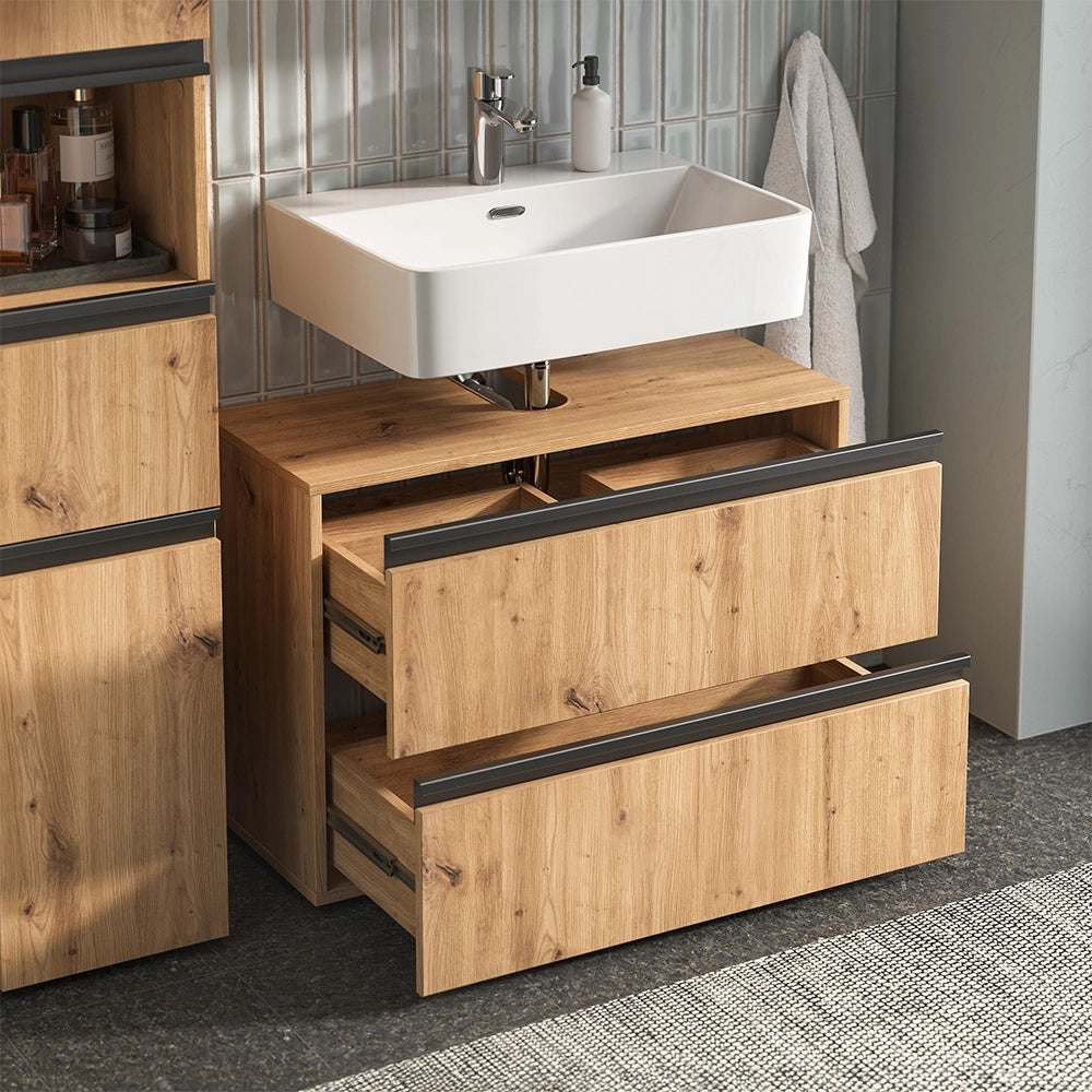 Vicco Set di mobili da bagno Artigiano 3 parti, con colonna