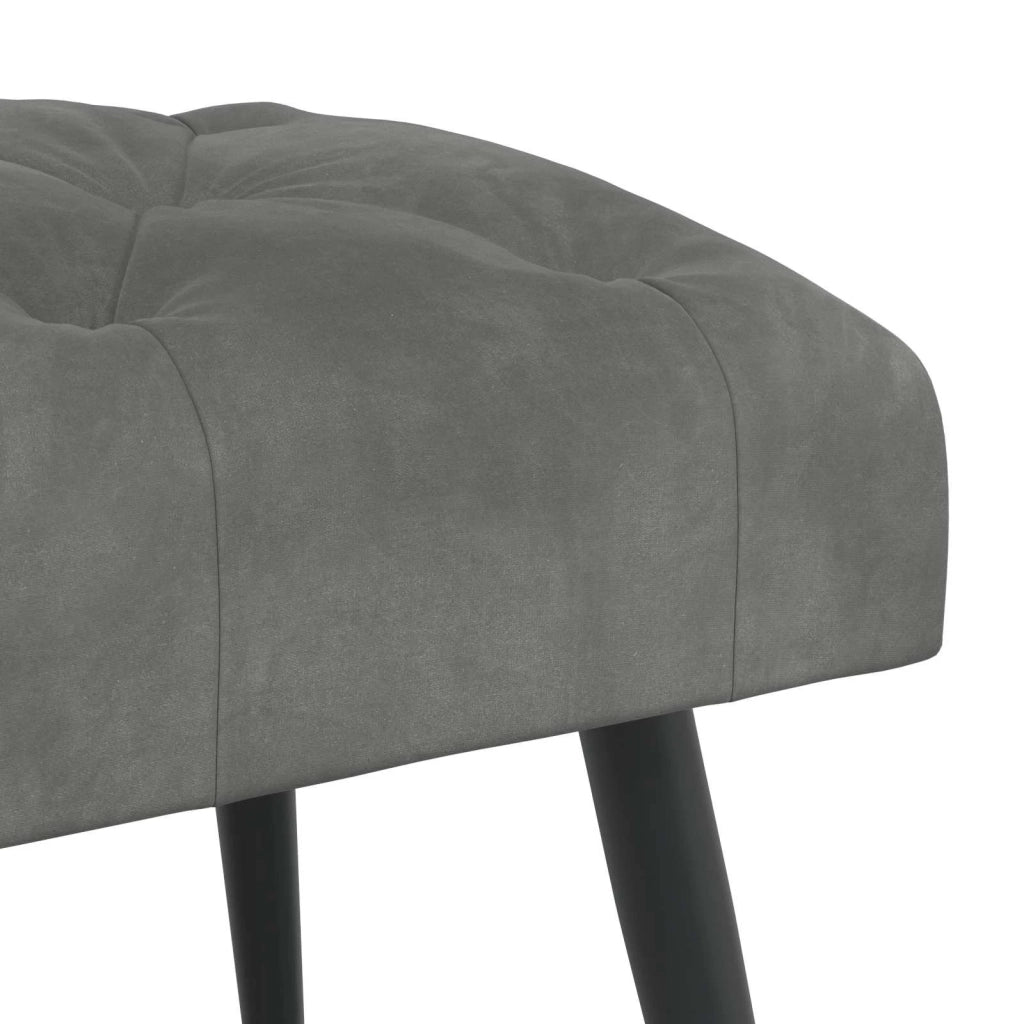 Panchina con bottoni imbottiti Grigio Scuro 80 x 40 x 46 cm 42038558