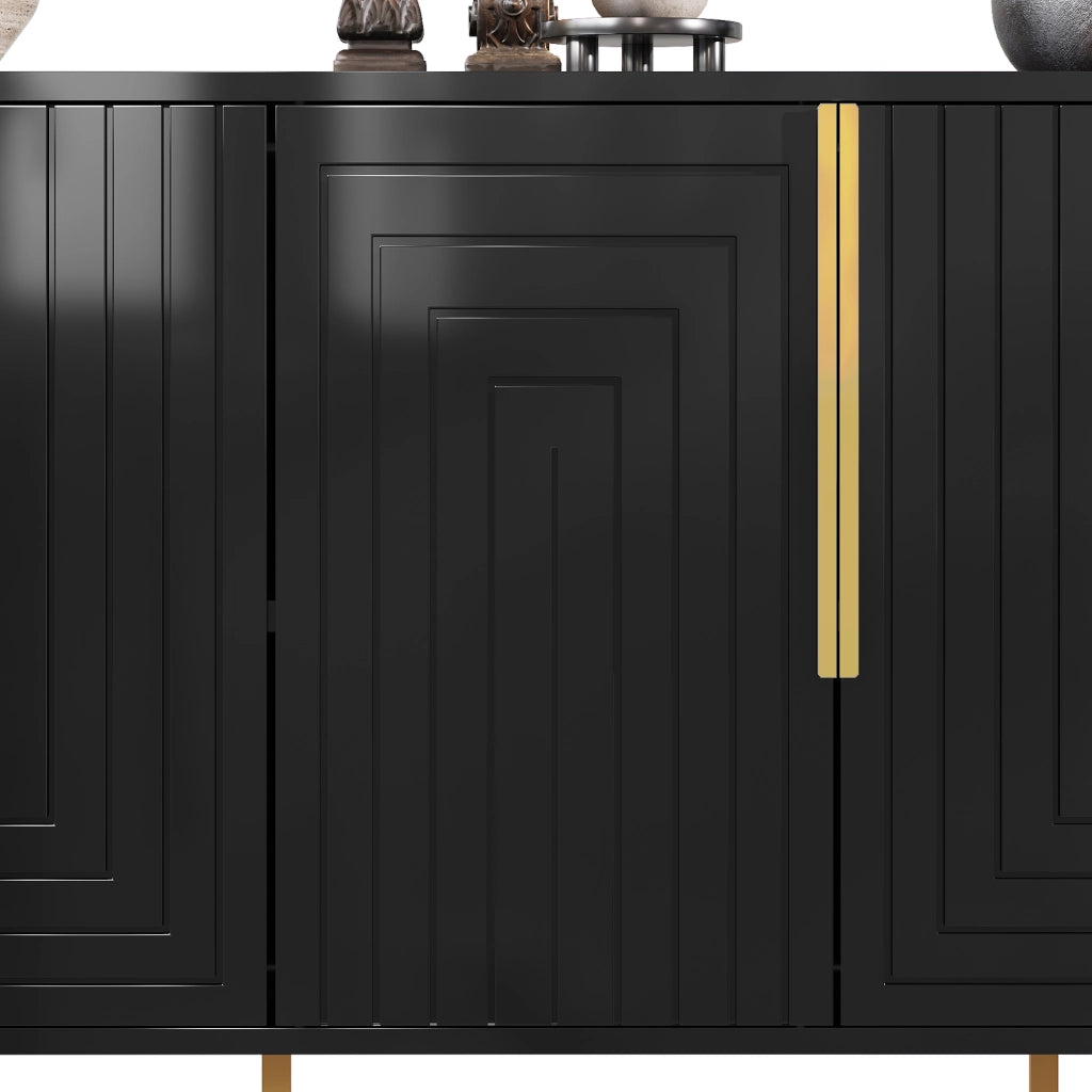 SIDEBOARD 152x40x75 cm Nero in MDF con 2 ante