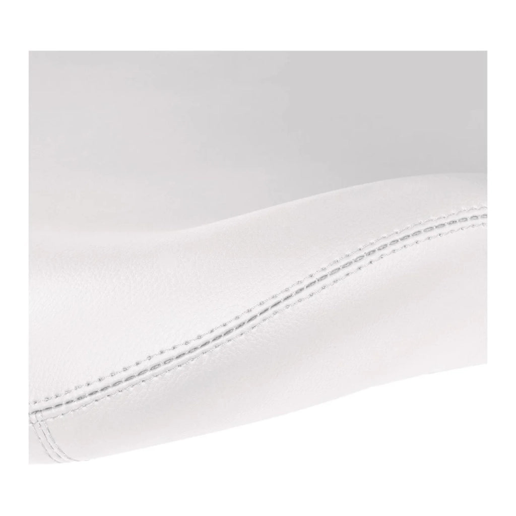 Sgabello/sedia con ruote molla a gas e schienale bianco 14_0003740