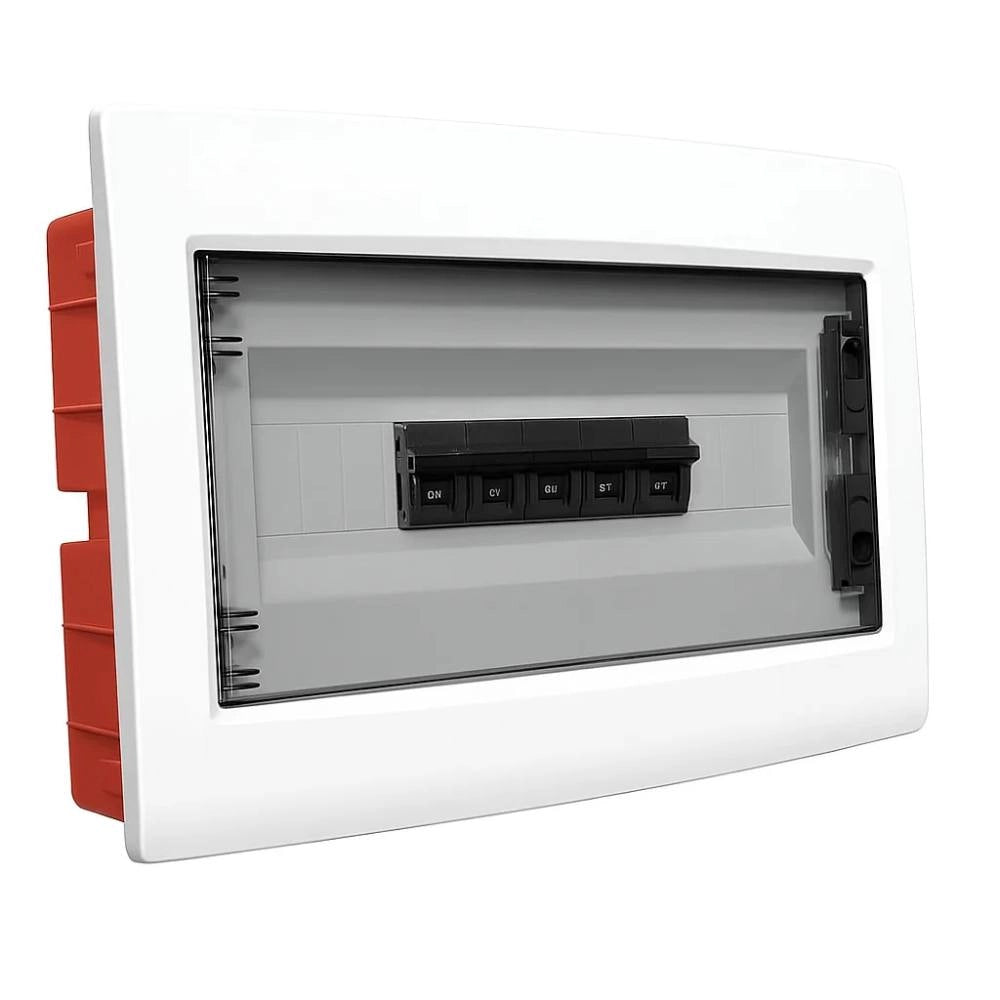 Gewiss centralini da incasso serie 40 cdi con porta fumé trasparente ip40 *** numero posti 18 moduli, confezione 1
