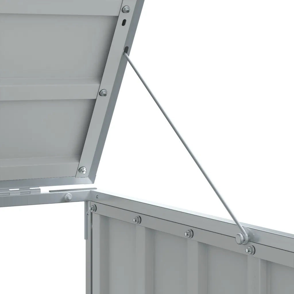 Copribidone con Ruote Bidone Singolo Grigio 72x81x115cm Acciaio 4006172