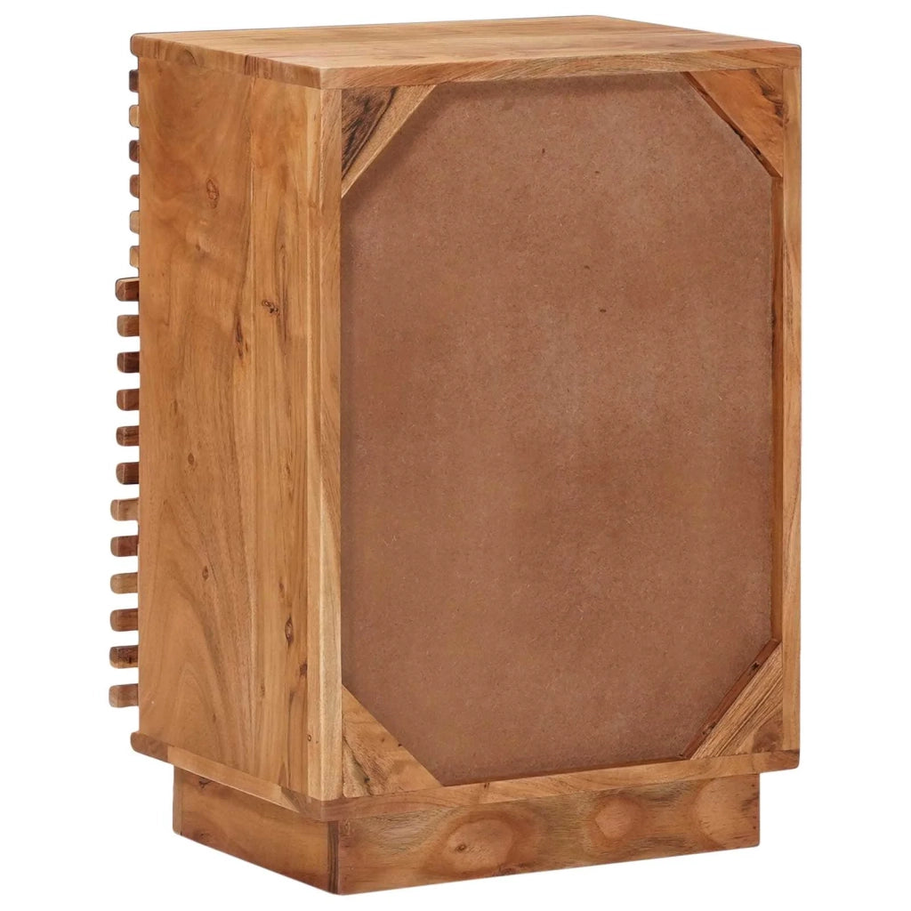 Comodino | Armadio da Notte | Mobiletto da notte a muro fatto a mano Marrone Teak 40 x 30 x 60 cm
